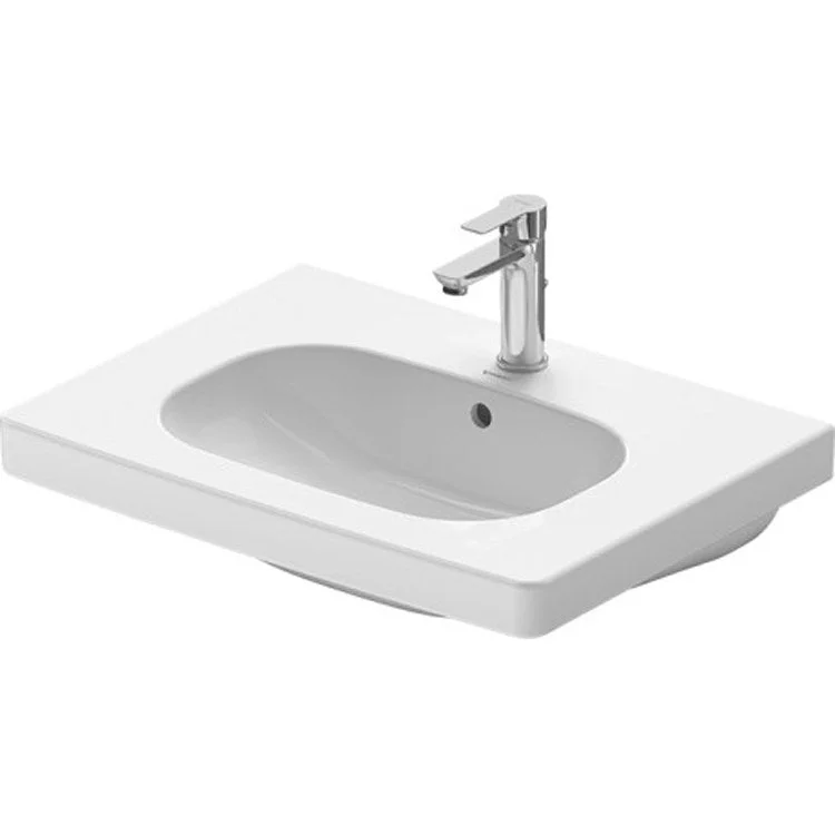 Lavatory Sink D-Code Wall Mount with Overflow 18-7/8 x 25-5/8 Inch 7-7/8 Inch Spread Rectangle White 3 Hole