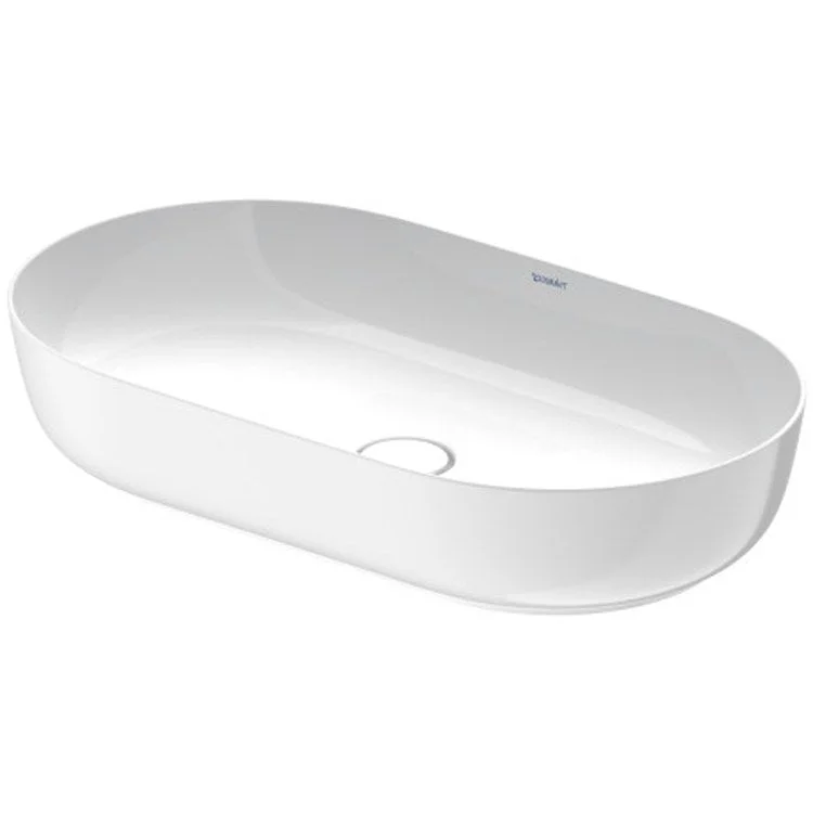 Lavatory Sink Luv Ground Less Overflow 15-3/4 x 27-1/8 Inch Oval White/Sand Satin Matte