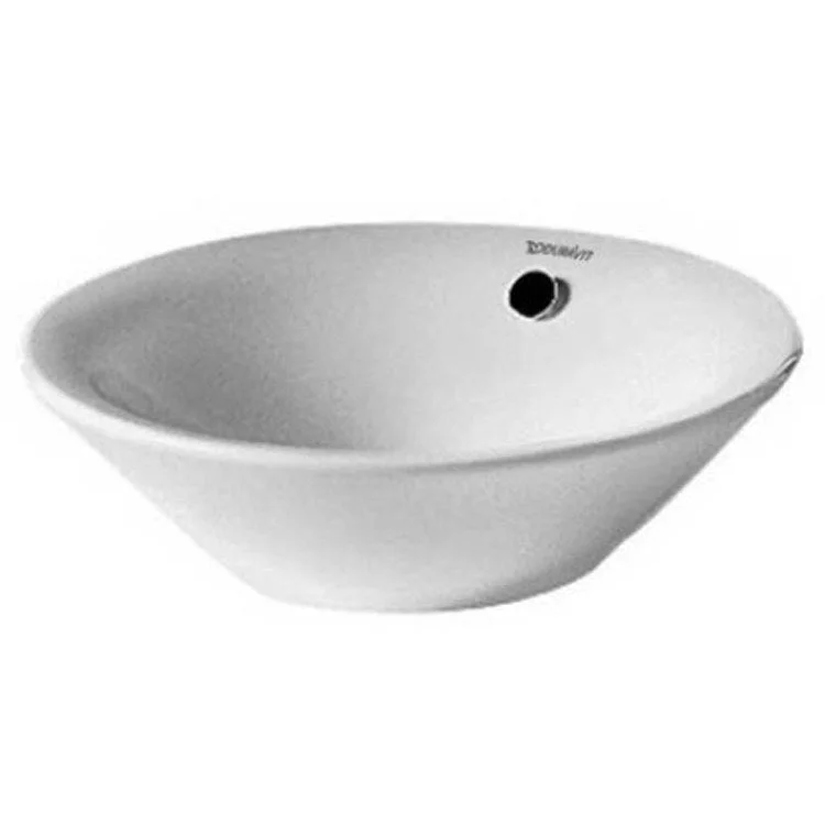 Lavatory Sink Starck 1 Above Counter with Overflow & WonderGliss Surface Treatment 13 x 13 Inch Round White