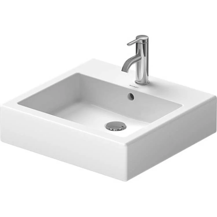 Lavatory Sink Vero Wall Mount with Overflow & WonderGliss 19-5/8 x 18-1/2 Inch 7-7/8 Inch Spread Rectangle White 3 Hole