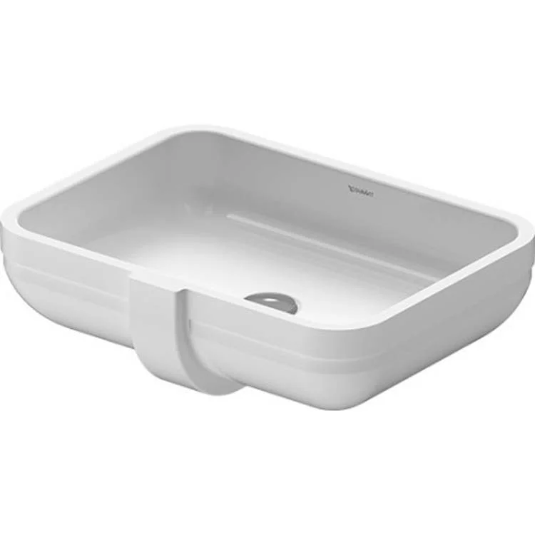 Lavatory Sink Happy D.2 Drop-In with Overflow 18-7/8 x 15-1/8 Inch Rectangle White