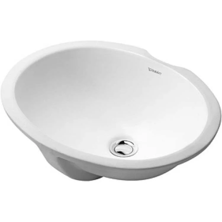 Lavatory Sink Dune Undermount with Overflow 16-3/4 x 13-1/2 Inch Round White