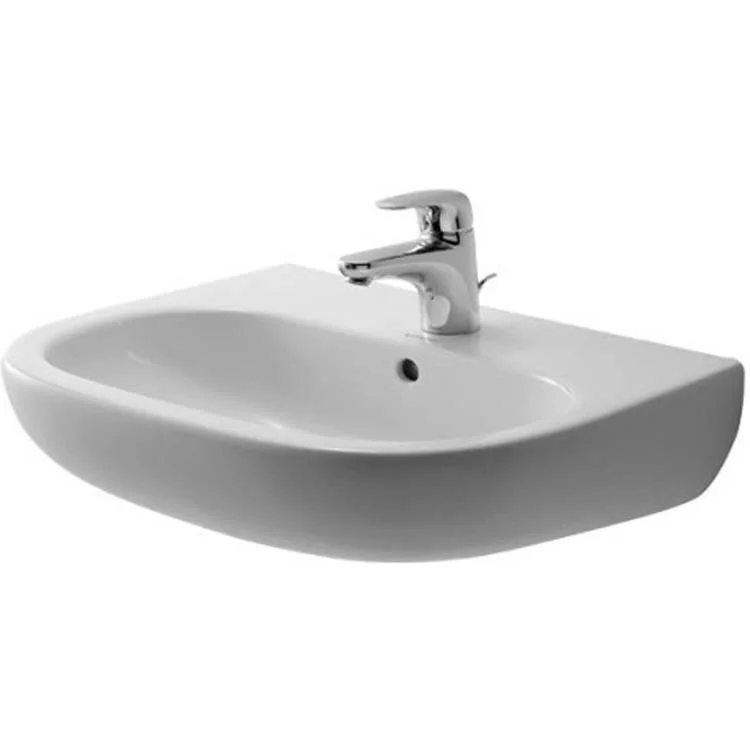 Lavatory Sink D-Code Wall Mount with Overflow 16-7/8 x 21-5/8 Inch Rectangle White 1 Hole