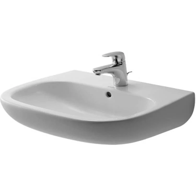 Lavatory Sink D-Code Wall Mount with Overflow 18-1/8 x 23-5/8 Inch Rectangle White 1 Hole