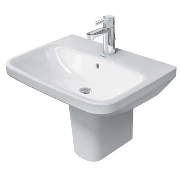 Lavatory Sink DuraStyle Wall Mount with Overflow 17-3/8 x 23-5/8 Inch Rectangle White 1 Hole