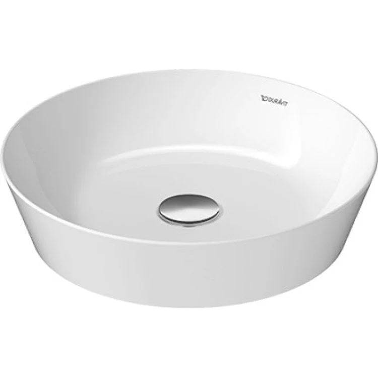 Lavatory Sink Cape Cod Above Counter WonderGliss less Overflow 16-7/8 Inch Round White/White Satin Matte