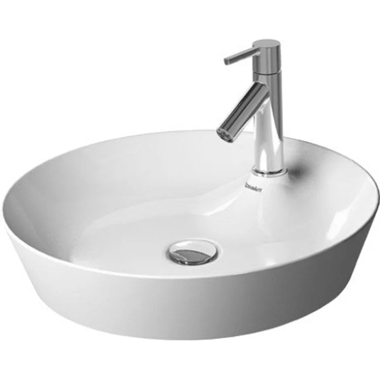 Lavatory Sink Cape Cod Above Counter WonderGliss Less Overflow Round White/White Satin Matte