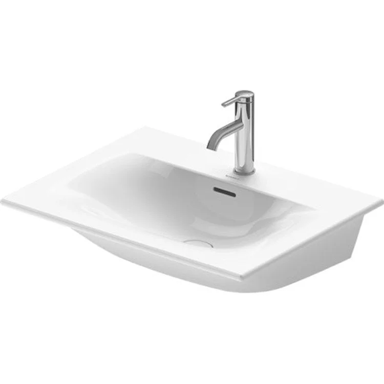 Lavatory Sink Viu Wall Mount with Overflow & WonderGliss 19-1/4 x 24-3/4 Inch Rectangle White