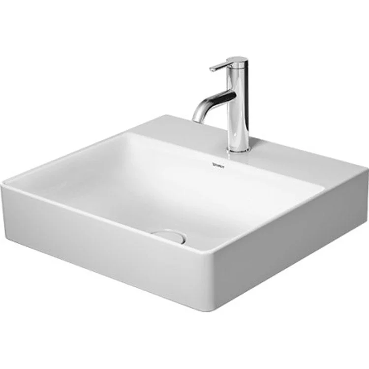 Lavatory Sink DuraSquare Wall Mount WonderGliss Surface Treatment Less Overflow 18-1/2 x 19-5/8 Inch 3-7/8 Inch Spread Rectangle White