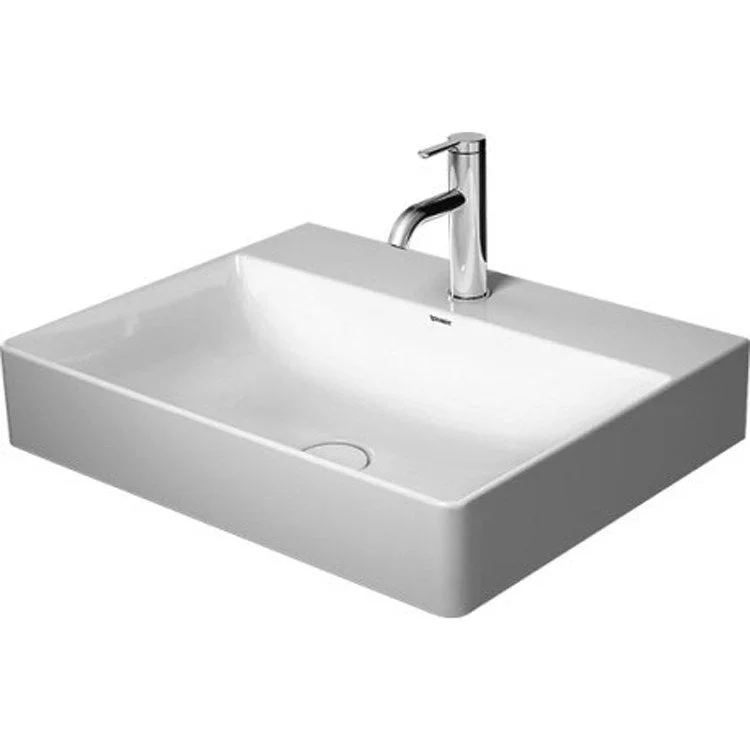 Lavatory Sink DuraSquare Wall Mount WonderGliss less Overflow 18-1/2 x 23-5/8 Inch 3-7/8 Inch Spread Rectangle White 2 Hole