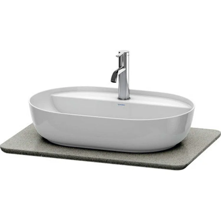 Lavatory Console Luv Gray Single Basin 27-1/8 x 18-3/4 Inch Quartz