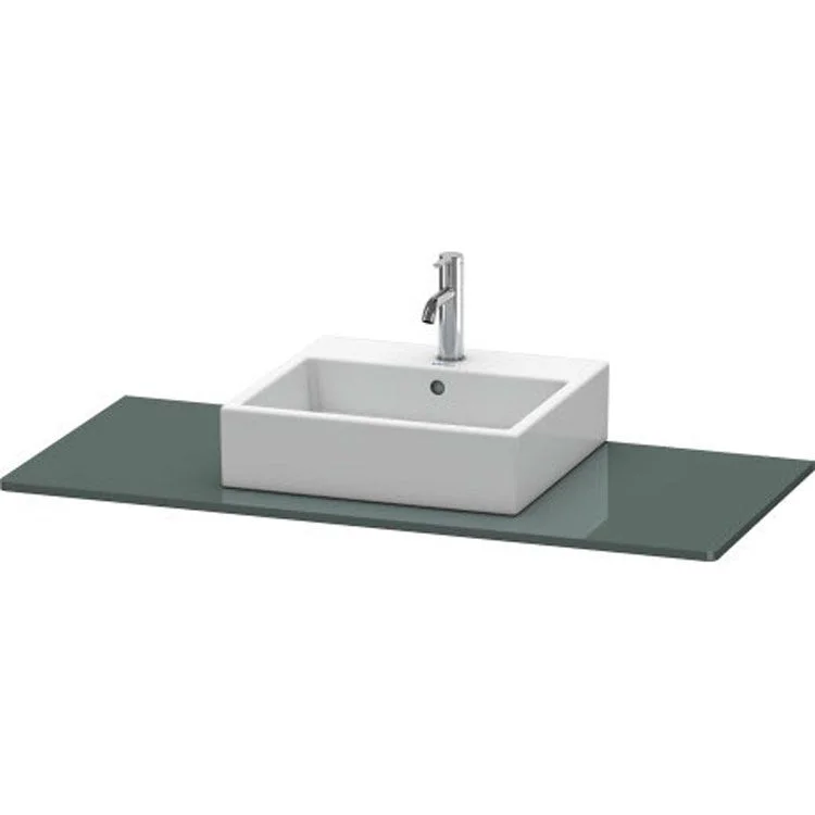 Lavatory Console XSquare Dolomiti Gray High Gloss Single Basin 31-1/2 x 21-5/8 Inch