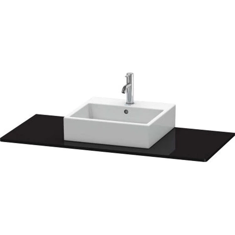 Lavatory Console XSquare Black High Gloss Single Basin 31-1/2 x 21-5/8 Inch