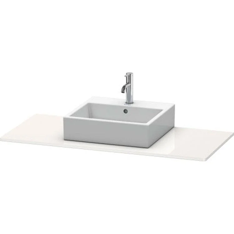 Lavatory Console XSquare White High Gloss Lacquer Single Basin 21-5/8 x 31-1/2 Inch