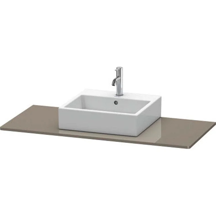 Lavatory Console XSquare Flannel Gray High Gloss Single Basin 21-5/8 x 31-1/2 Inch