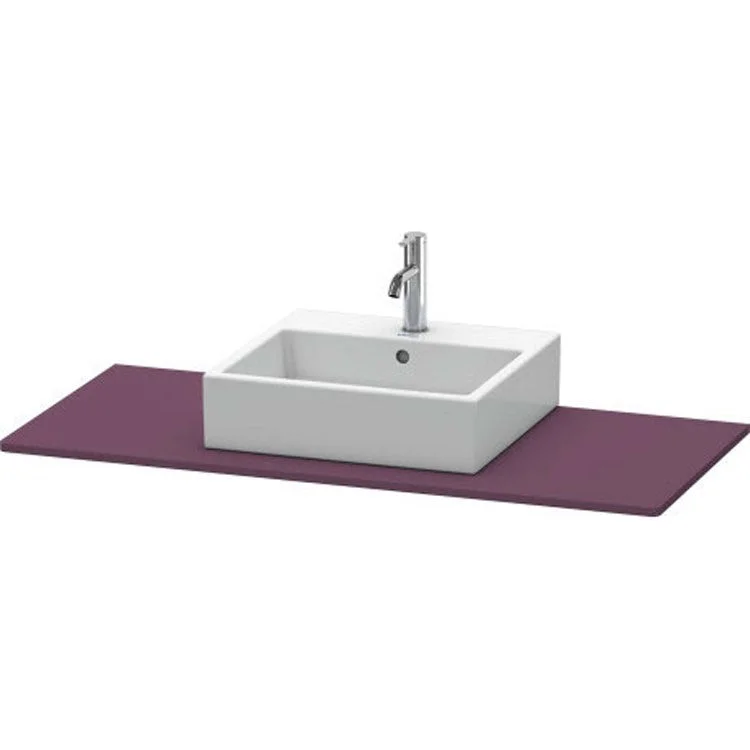 Lavatory Console XSquare Aubergine Satin Matte Single Basin 31-1/2 x 21-5/8 Inch