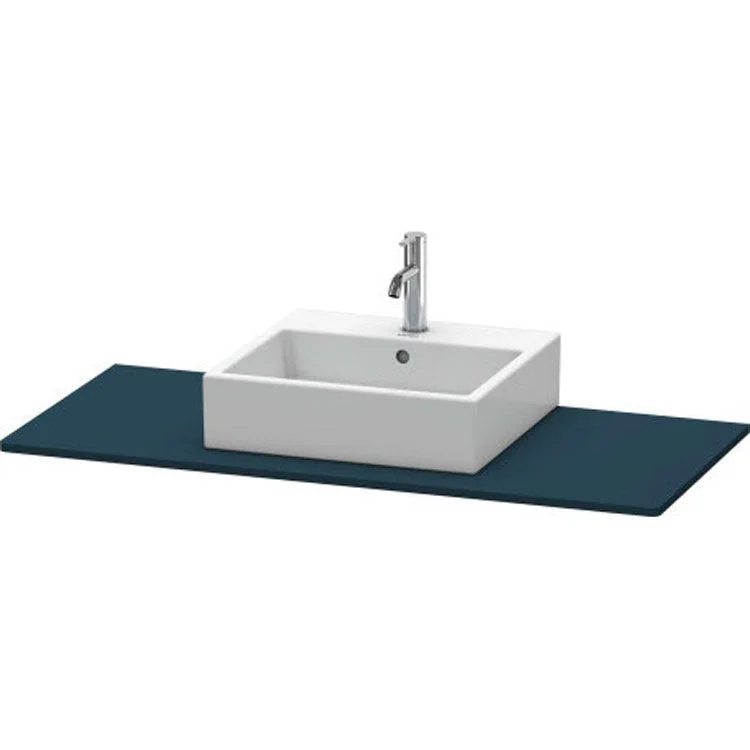 Lavatory Console XSquare Night Blue Satin Matte Single Basin 21-5/8 x 31-1/2 Inch