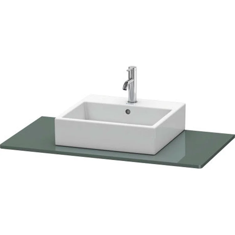 Lavatory Console XSquare Dolomiti Gray High Gloss Single Basin 21-5/8 x 39-3/8 Inch