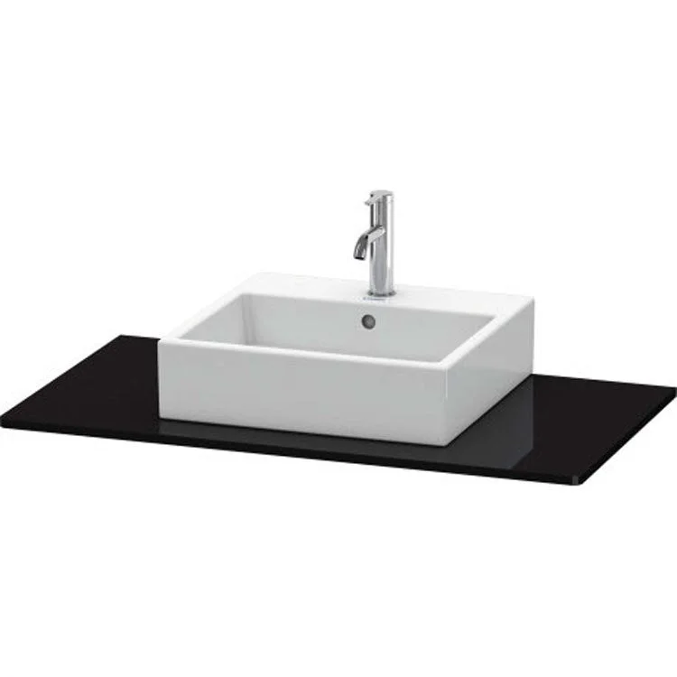 Lavatory Console XSquare Black High Gloss Single Basin 39-3/8 x 21-5/8 Inch