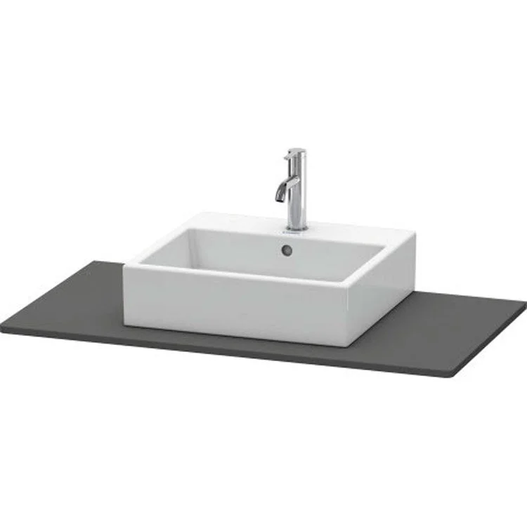 Lavatory Console XSquare Graphite Matte Single Basin 39-3/8 x 21-5/8 Inch