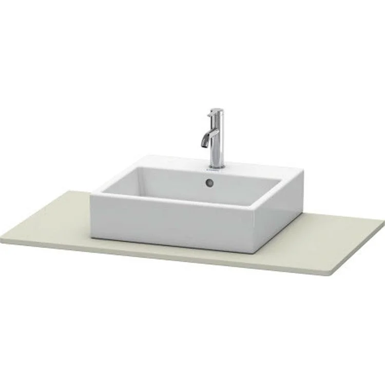 Lavatory Console XSquare Taupe Satin Matte Single Basin 39-3/8 x 21-5/8 Inch