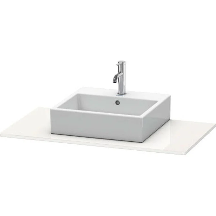 Lavatory Console XSquare White High Gloss Lacquer Single Basin 39-3/8 x 21-5/8 Inch