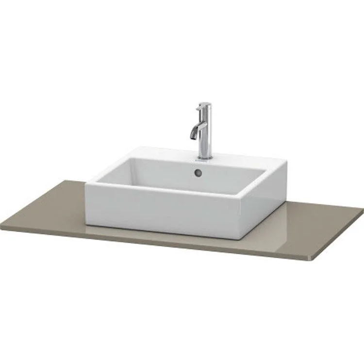 Lavatory Console XSquare Flannel Gray High Gloss Single Basin 21-5/8 x 39-3/8 Inch