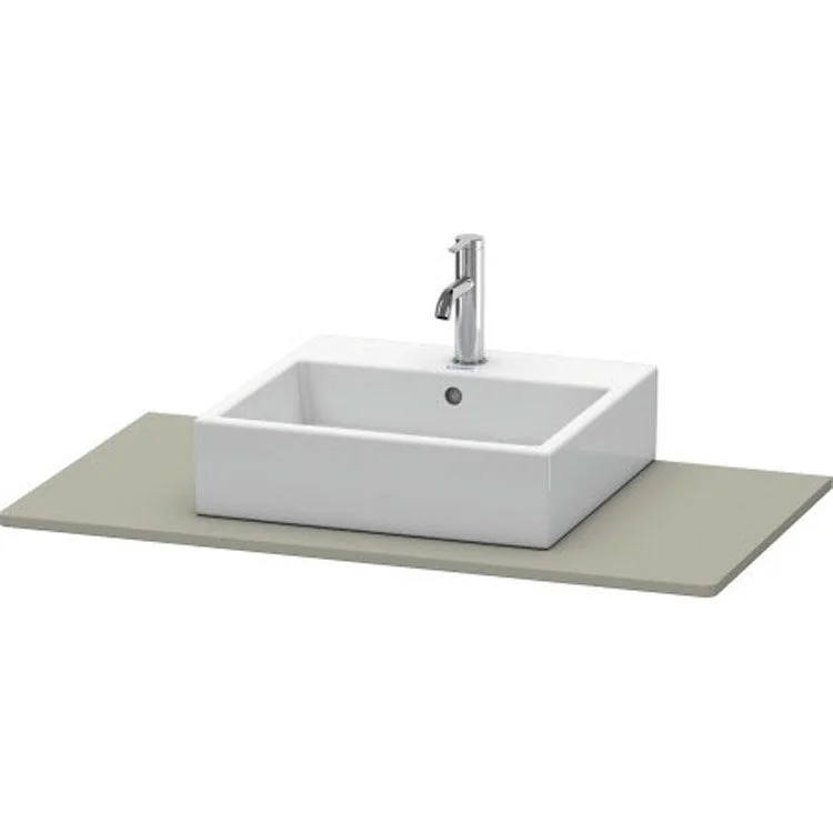 Lavatory Console XSquare Stone Gray Satin Matte Single Basin 21-5/8 x 39-3/8 Inch