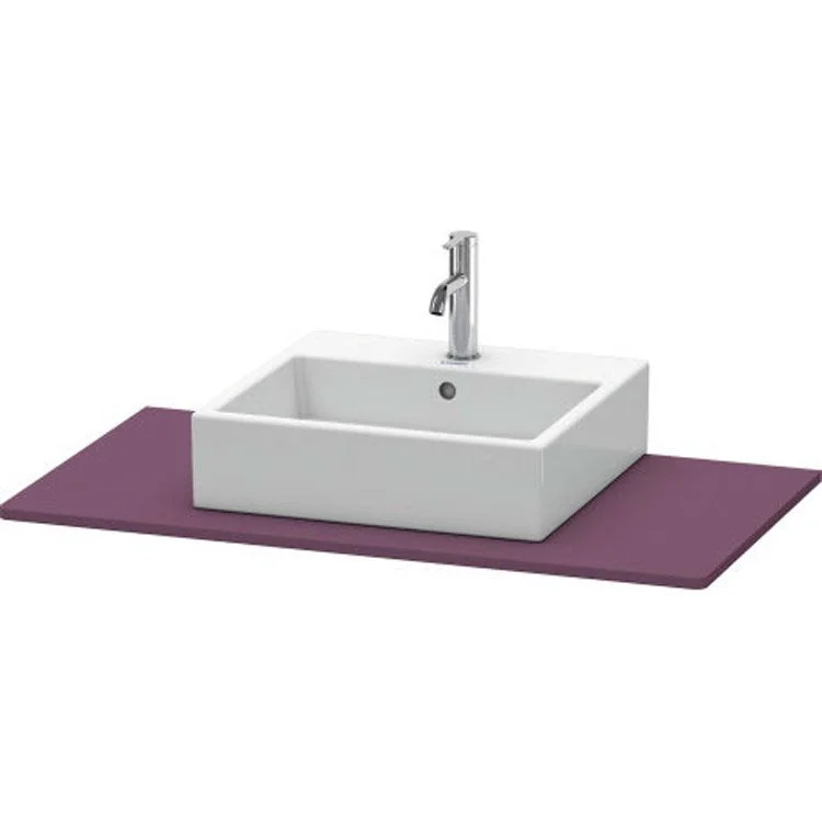 Lavatory Console XSquare Aubergine Satin Matte Single Basin 21-5/8 x 39-3/8 Inch