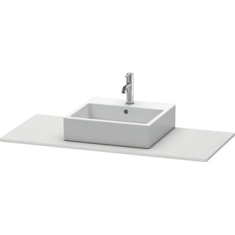 Lavatory Console XSquare White Satin Matte Single Basin 21-5/8 x 47-1/4 Inch