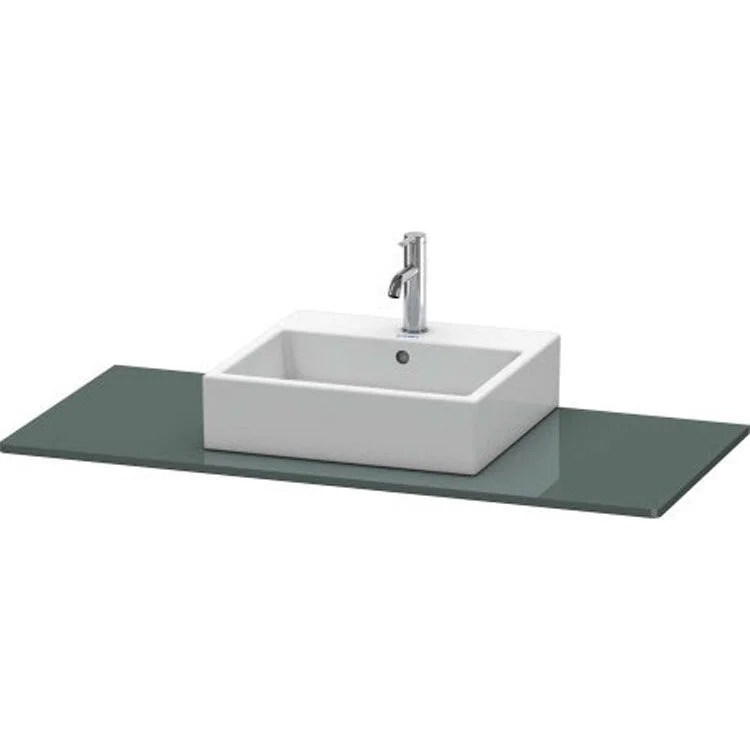 Lavatory Console XSquare Dolomiti Gray High Gloss Single Basin 47-1/4 x 21-5/8 Inch