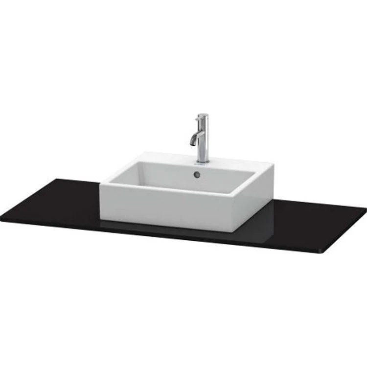 Lavatory Console XSquare Black High Gloss Single Basin 21-5/8 x 47-1/4 Inch