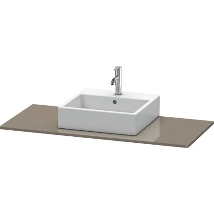 Lavatory Console XSquare Flannel Gray High Gloss Single Basin 47-1/4 x 21-5/8 Inch