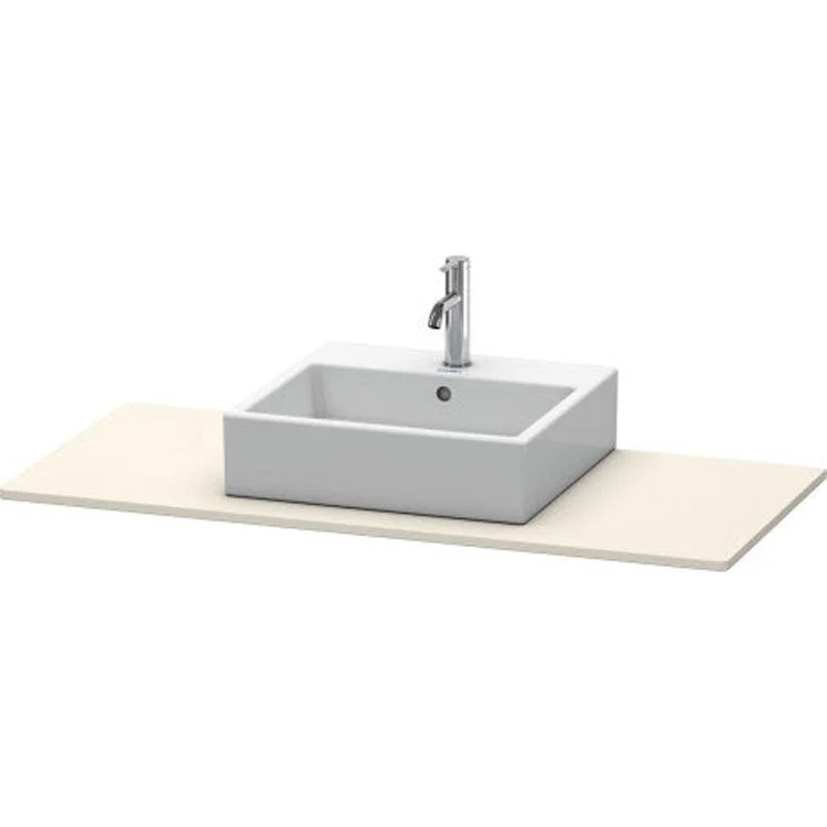 Lavatory Console XSquare Taupe Matte Single Basin 47-1/4 x 21-5/8 Inch