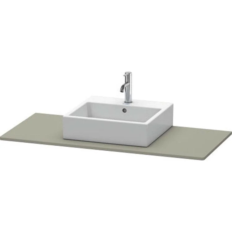 Lavatory Console XSquare Stone Gray Satin Matte Single Basin 47-1/4 x 21-5/8 Inch