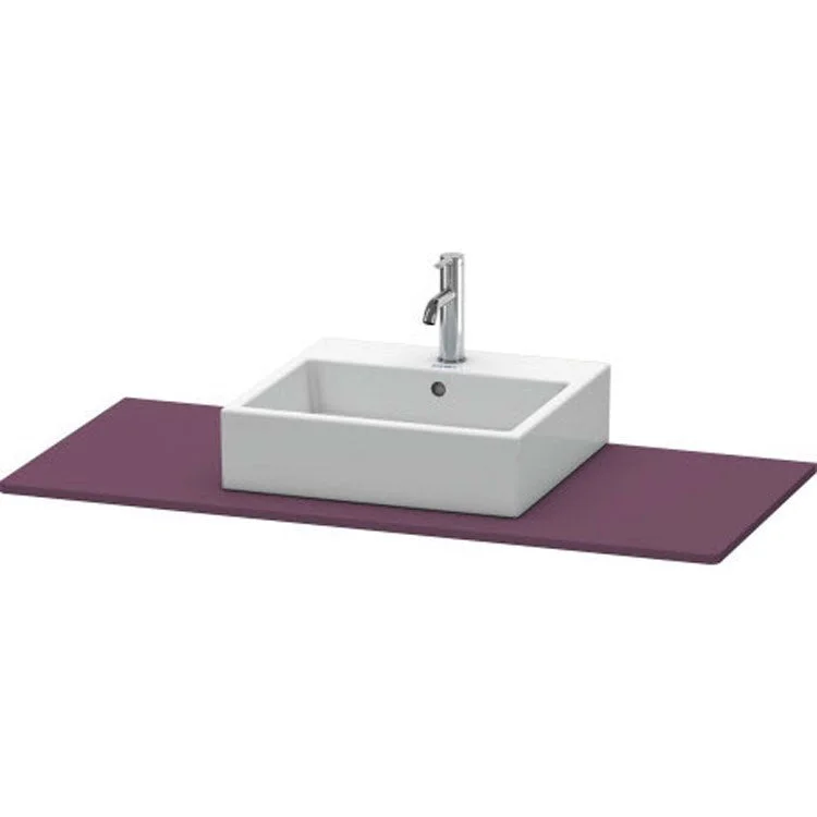 Lavatory Console XSquare Aubergine Satin Matte Single Basin 47-1/4 x 21-5/8 Inch