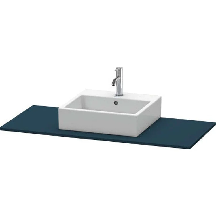 Lavatory Console XSquare Night Blue Satin Matte Single Basin 47-1/4 x 21-5/8 Inch