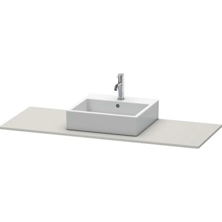 Lavatory Console XSquare Concrete Gray Matte Single Basin 55-1/8 x 21-5/8 Inch Middle