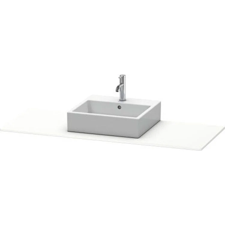 Lavatory Console XSquare White Matte Single Basin 55-1/8 x 21-5/8 Inch Middle