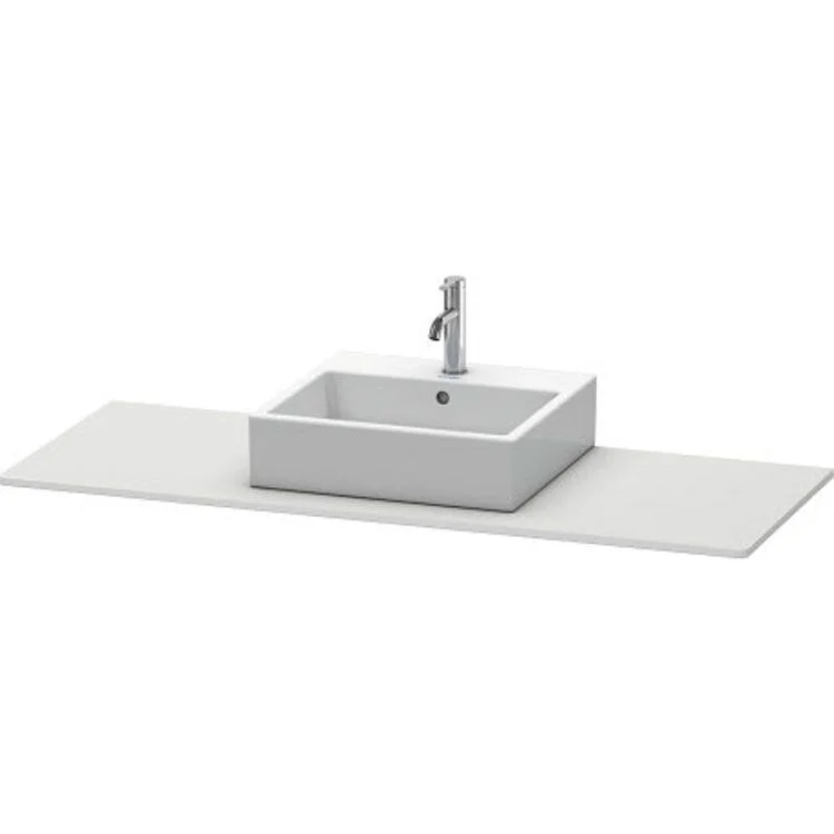 Lavatory Console XSquare White Satin Matte Single Basin 55-1/8 x 21-5/8 Inch Middle