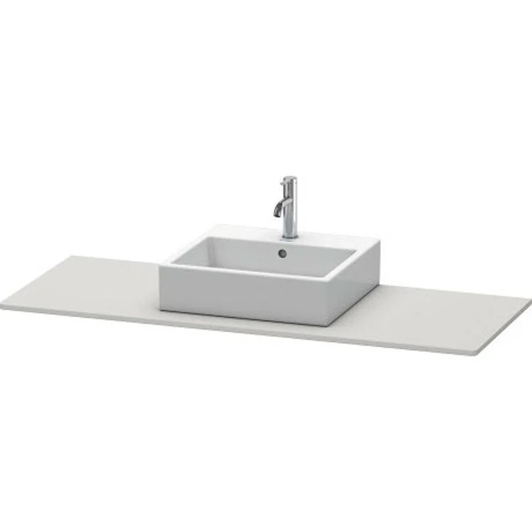 Lavatory Console XSquare Nordic White Satin Matte Single Basin 21-5/8 x 55-1/8 Inch Middle Basin