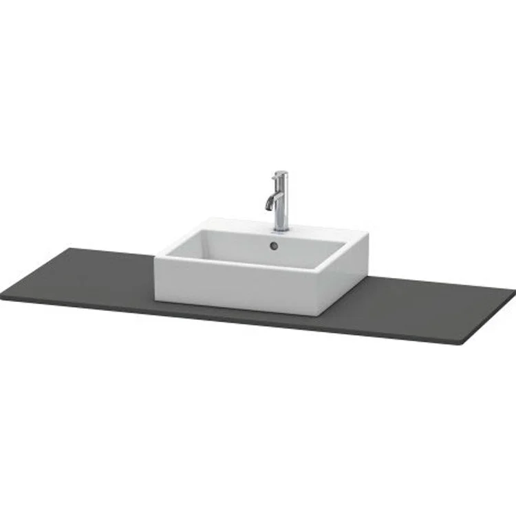 Lavatory Console XSquare Graphite Matte Single Basin 21-5/8 x 55-1/8 Inch Middle Basin