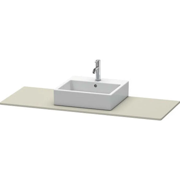 Lavatory Console XSquare Taupe Satin Matte Single Basin 55-1/8 x 21-5/8 Inch Middle