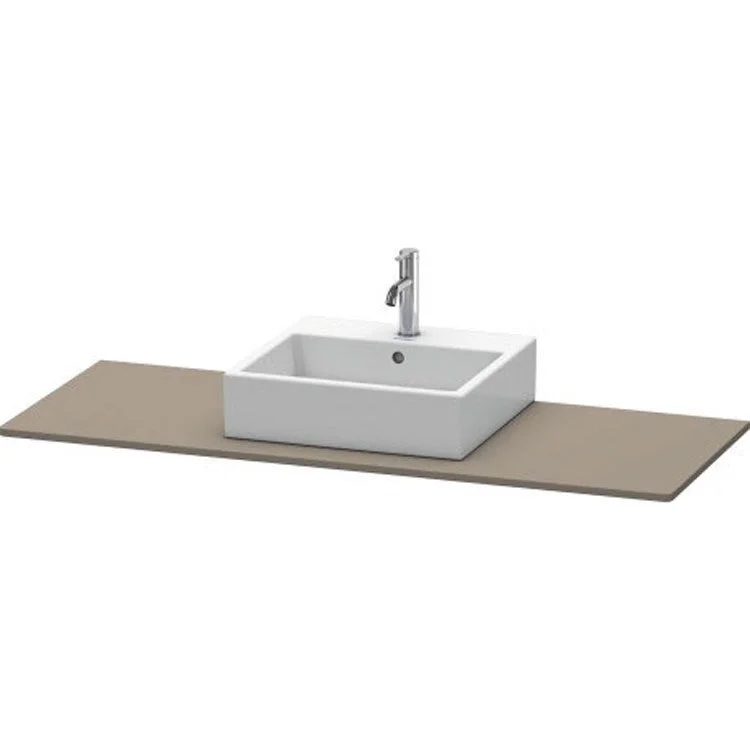 Lavatory Console XSquare Flannel Gray Satin Matte Single Basin 55-1/8 x 21-5/8 Inch Middle