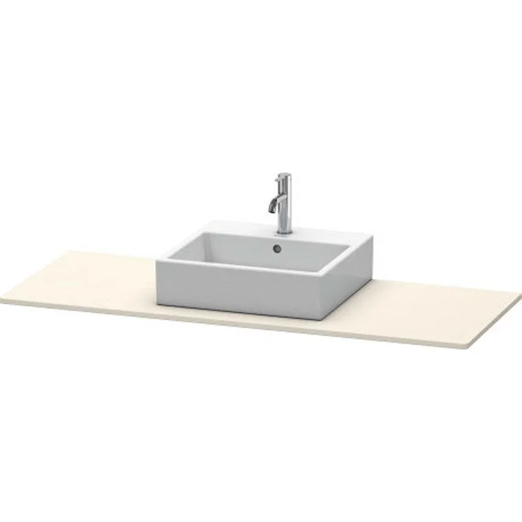 Lavatory Console XSquare Taupe Matte Single Basin 21-5/8 x 55-1/8 Inch Middle Basin