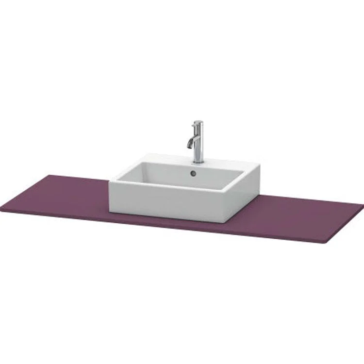 Lavatory Console XSquare Aubergine Satin Matte Single Basin 55-1/8 x 21-5/8 Inch Middle