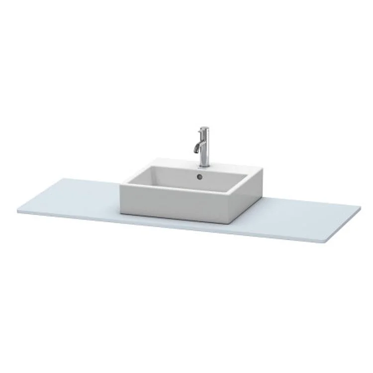 Lavatory Console XSquare Light Blue Satin Matte Single Basin 55-1/8 x 21-5/8 Inch Middle