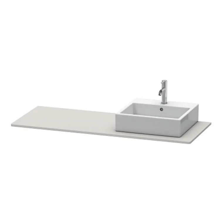 Lavatory Console XSquare Concrete Gray Matte Single Basin 21-5/8 x 55-1/8 Inch Right Basin