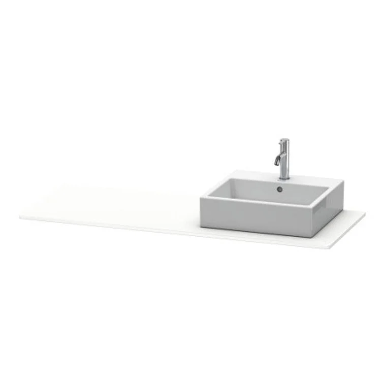 Lavatory Console XSquare White Matte Single Basin 21-5/8 x 55-1/8 Inch Right Basin