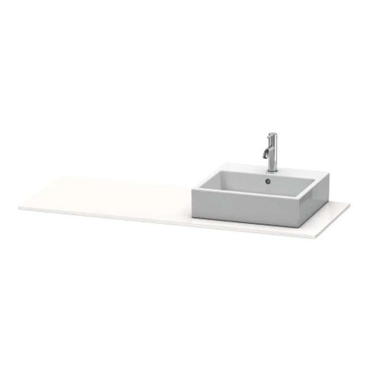 Lavatory Console XSquare White High Gloss Single Basin 55-1/8 x 21-5/8 Inch Right